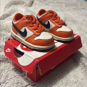 Nike Kids Bright Orange and Black Sneakers